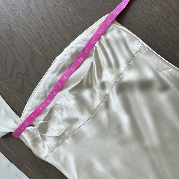 Reformation OREN White Ivory Strapless Maxi Dress Wedding Scarf MEDIUM w/ tags - Picture 8 of 10